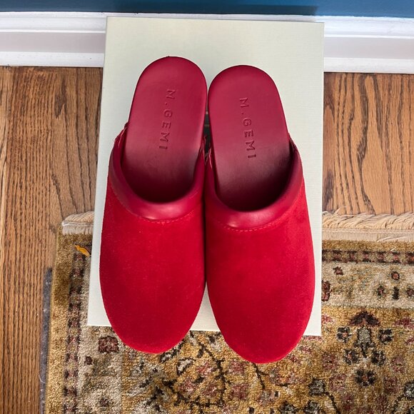 M. Gemi Red leather clogs - Picture 10 of 11